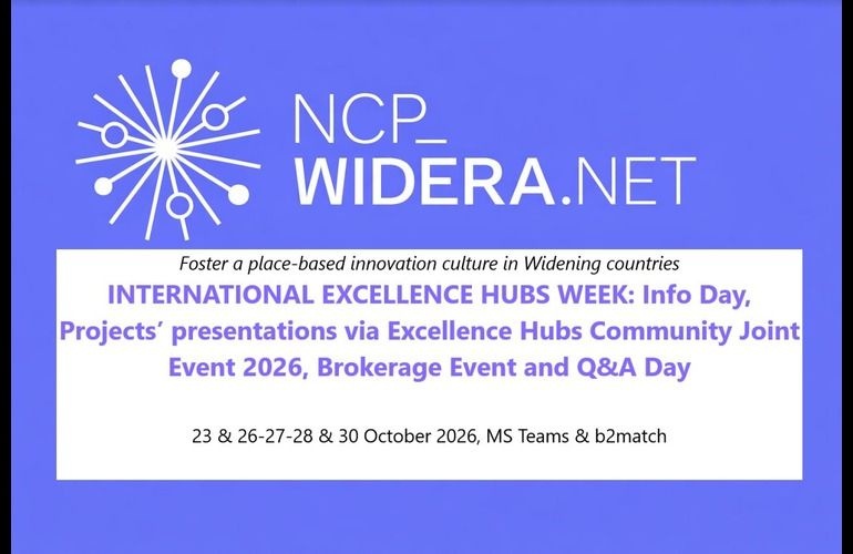 WIDERA International Excellence Hubs Week, 23. - 30. 10. 2026.