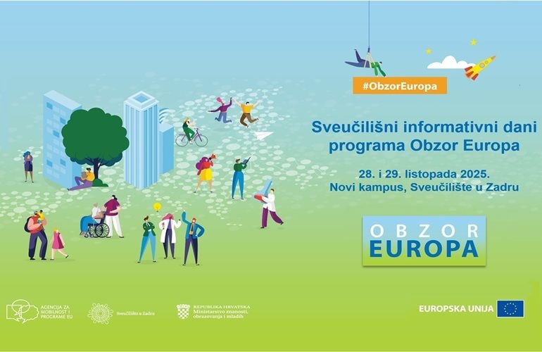 Sveučilišni informativni dani programa Obzor Europa na Sveučilištu u Zadru, 28. i 29. listopada 2025.