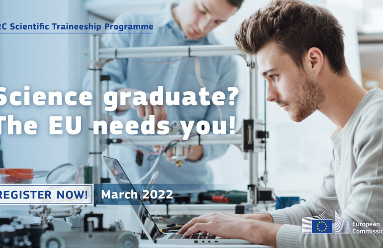 JRC je objavio poziv za iskaz interesa za stažiranje namijenjen diplomiranim studentima, rok 13. rujna 2021.