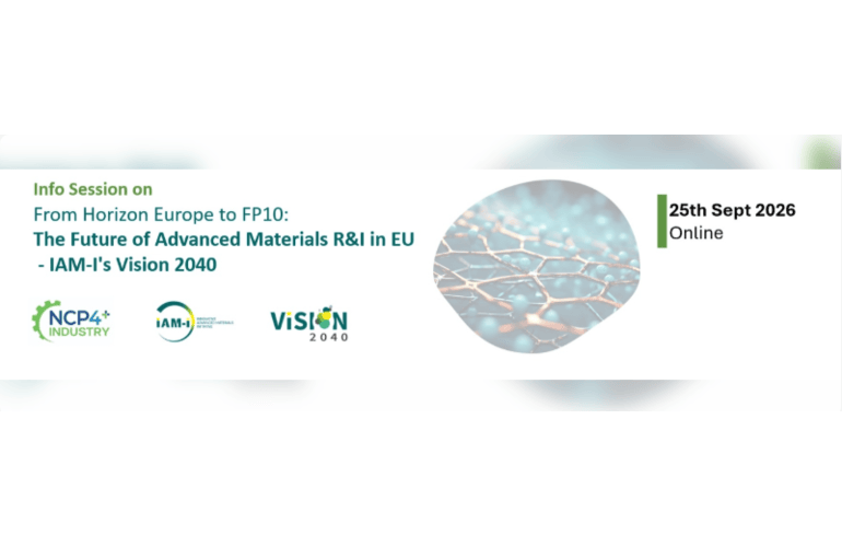 „From Horizon Europe to FP10: The Future of Advanced Materials R&I in EU – IAM-I’s Vision 2040“ - online informativno događanje 25. rujna 2026.