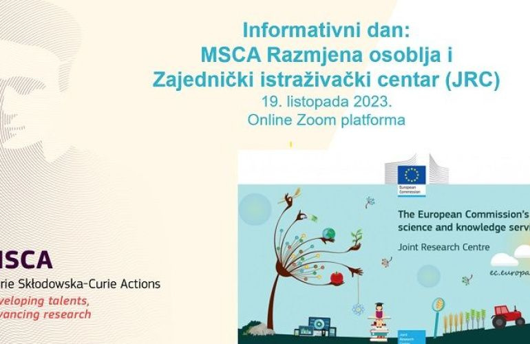 Održan Obzor Europa nacionalni informativni dan: MSCA Razmjena osoblja i Zajednički informativni centar (JRC), 19. listopada 2023.
