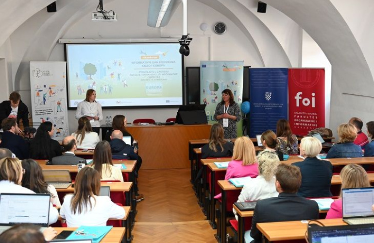 Održan informativni dan programa Obzor Europa na Fakultetu organizacije i informatike (FOI) u Varaždinu