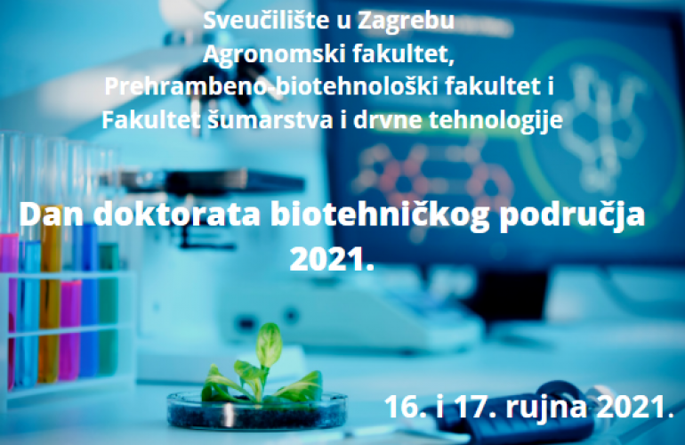 Dan doktorata biotehničkog područja 2021., 16. i 17. rujna 2021.