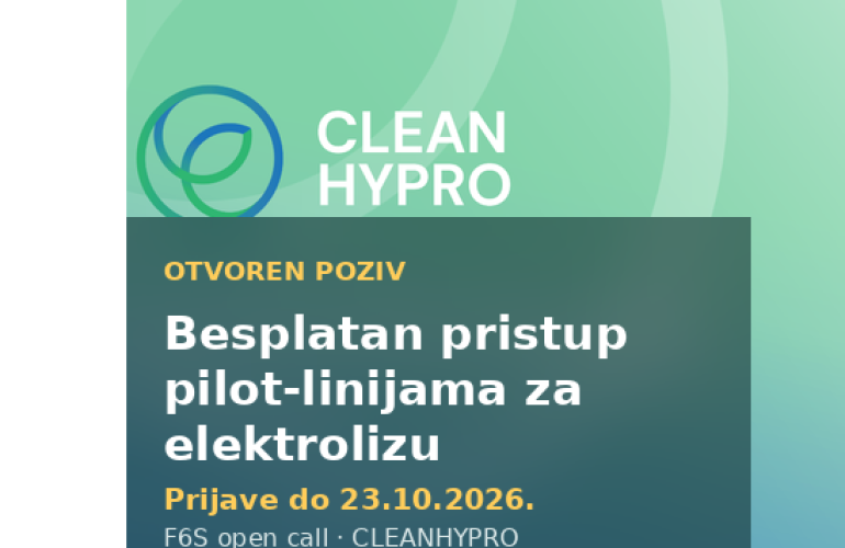 CLEANHYPRO otvorio poziv: besplatan pristup pilot-linijama za testiranje elektrolizne tehnologije