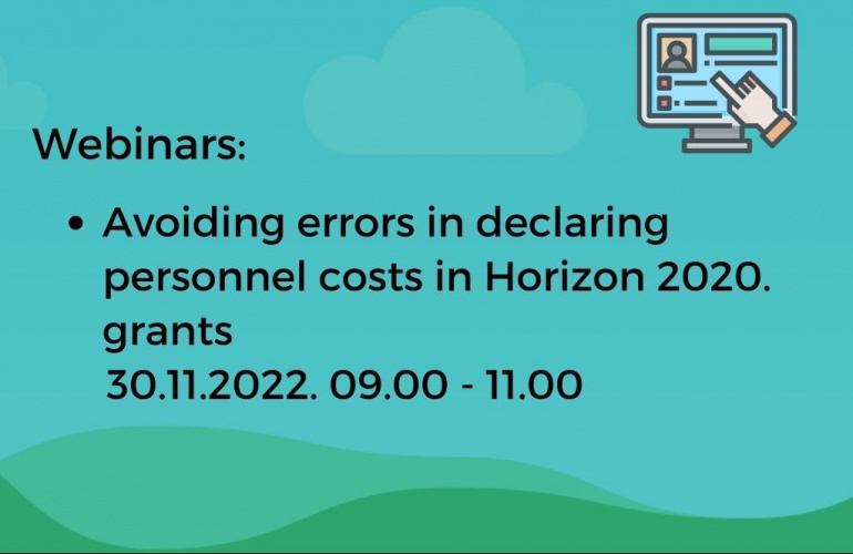 Webinar o troškovima osoblja u programu Obzor 2020.