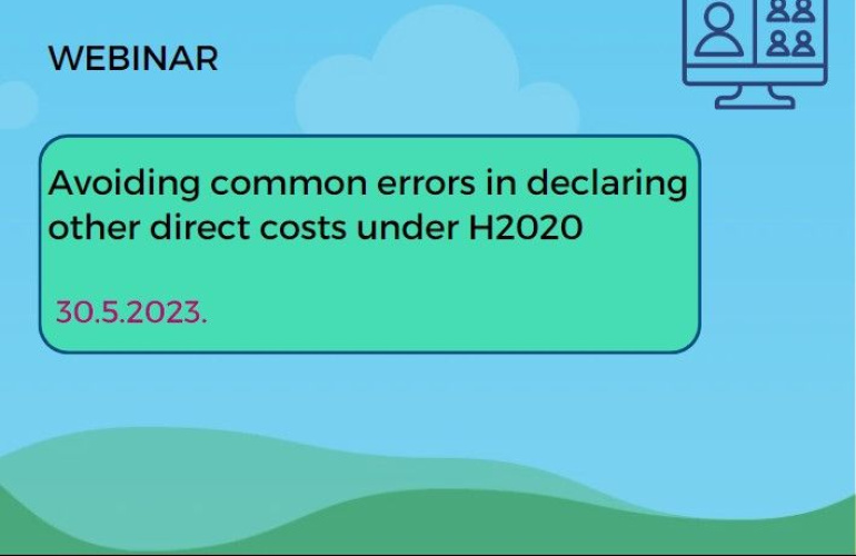 Webinar Europske komisije o ostalim izravnim troškovima u programu Obzor 2020.