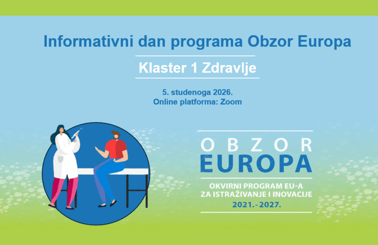 Otvorene prijave za Informativni dan programa Obzor Europa – Klaster 1 Zdravlje 