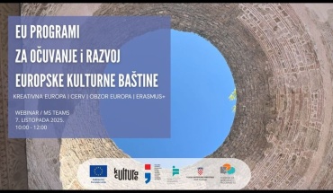 Webinar: Dani europske baštine 2025. – EU programi za očuvanje i razvoj europske kulturne baštine, 7. listopada 2025.