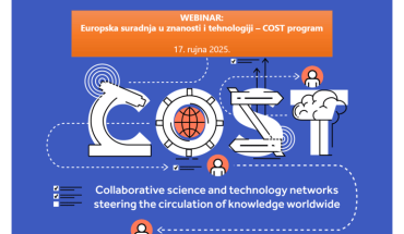 Poziv na nacionalni informativni webinar – Europska suradnja u znanosti i tehnologiji (COST program), 17. rujna 2025.